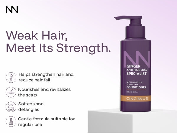 Ginger Anti Hair Loss & Strengthen Conditioner | Camellia Extract | Strengthening Conditioner for Weak, Thinning Hair