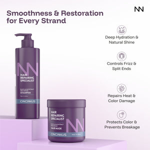 Frizz Repair Shampoo & Hair Mask Combo #750ml+500ml