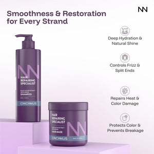 Frizz Repair Shampoo & Hair Mask Combo #500ml+350ml