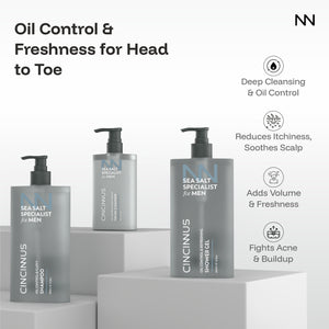 Sea Salt Specialist Men's Grooming Kit | Complete Grooming Essentials | Oil Control & Freshness | For Everyday Men's Care