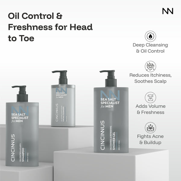 Sea Salt Specialist Men's Grooming Kit | Complete Grooming Essentials | Oil Control & Freshness | For Everyday Men's Care