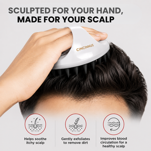 Scalp Massager for Hair Growth and Relaxation, Handheld Head Massager (WHITE, Scalp Massager) (WHITE)