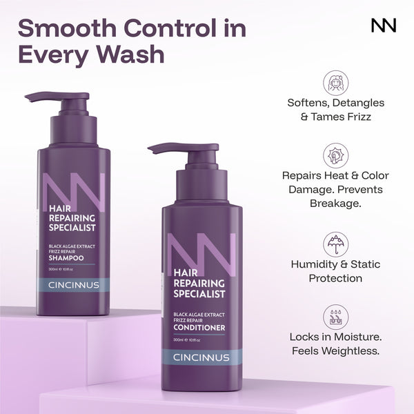 Frizz Repair Shampoo & Conditioner Combo #300ml+300ml
