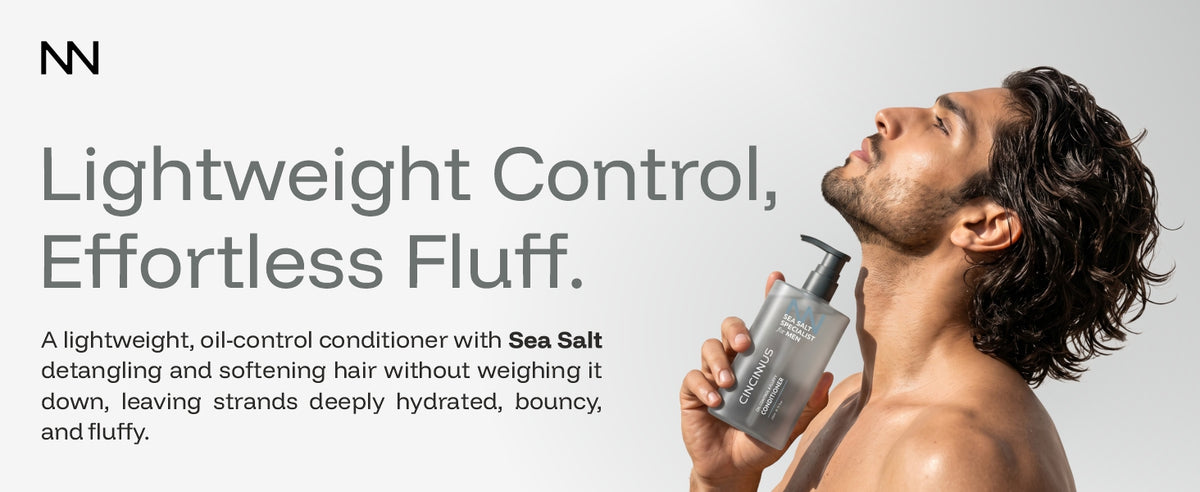 Sea Salt Oil Control & Fluffy Conditioner | For Men | Lightweight Conditioner for Oily Scalp & Flat Hair