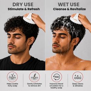 Scalp Massager for Hair Growth and Relaxation, Handheld Head Massager (WHITE, Scalp Massager) (WHITE)