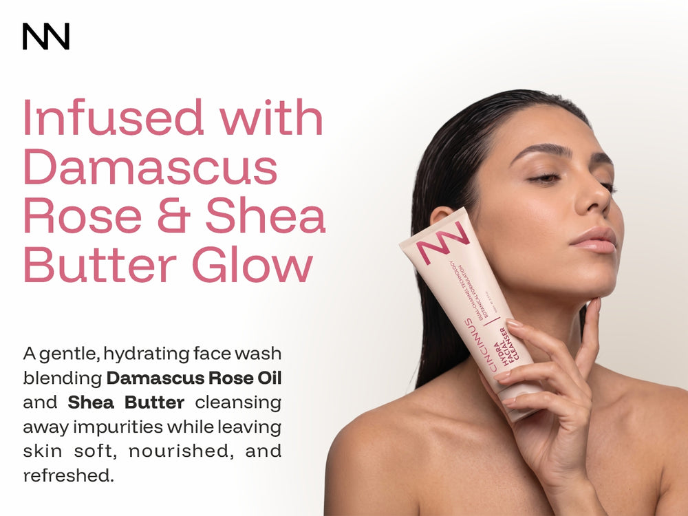 Hydra Facial Cleanser | Damascus Rose Oil & Shea Butter | Hydrating Face Wash for Soft, Refreshed Skin