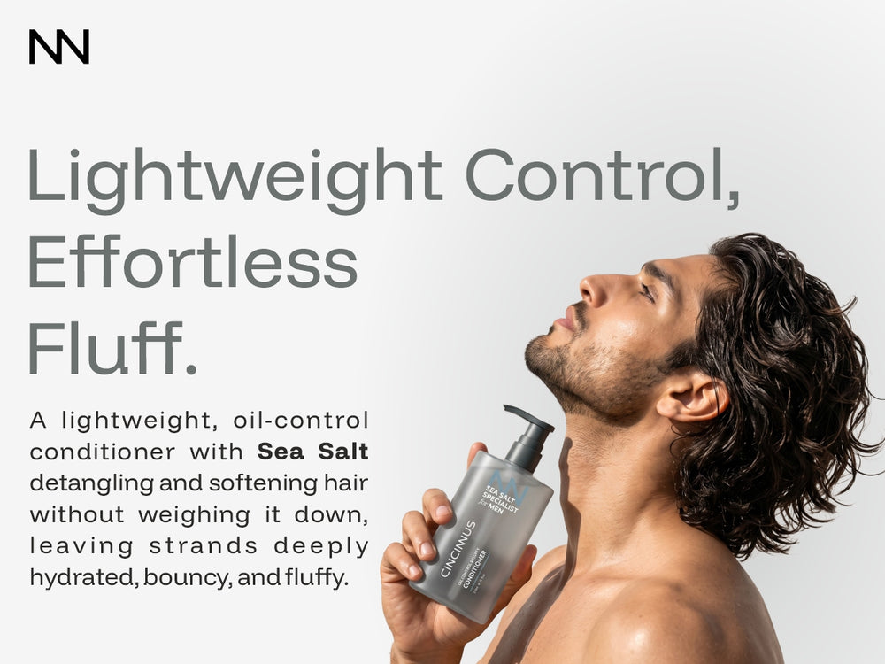 Sea Salt Oil Control & Fluffy Conditioner | For Men | Lightweight Conditioner for Oily Scalp & Flat Hair