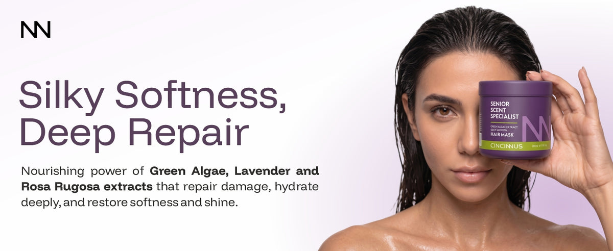 Silky Smooth Hair Mask | Green Algae Extract | Deep Repair for Soft, Shiny Hair | Intensive Hair Mask for Dull & Rough Hair