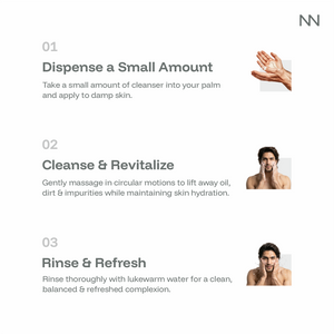 Oil Control Facial Cleanser | Deep Cleansing Face Wash with Moisturizing Care | Controls Excess Oil | For Oily & Acne-Prone Skin, For Men