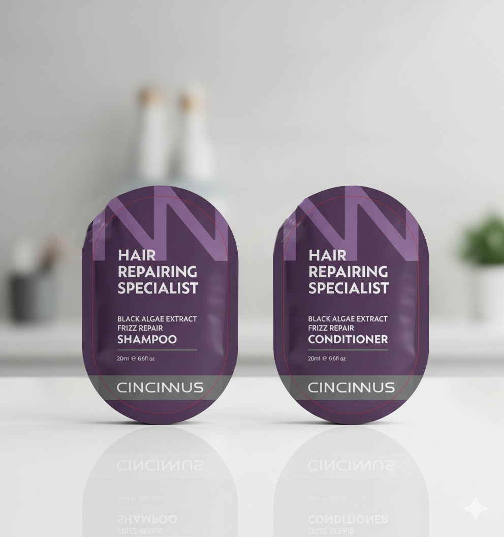 Black Algae Extract Frizz Repair Travel Duo (5 Shampoo + 5 Conditioner)
