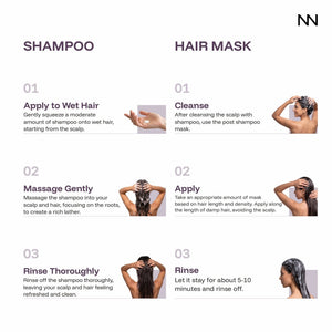 Anti-Dandruff Shampoo and Hair Mask Combo | Red Algae Extract | Controls Dandruff, Itchy & Flaky Scalp | Gentle Daily Use Shampoo for All Hair Types - CINCINNUS