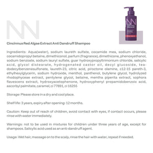 Anti-Dandruff Shampoo | Red Algae Extract | Controls Dandruff, Itchy & Flaky Scalp | Gentle Daily Use Shampoo for All Hair Types - CINCINNUS