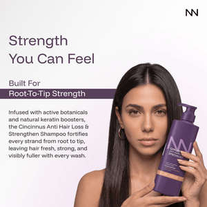 Anti Hair Loss & Strengthening Shampoo | Helps Reduce Hair Fall & Strengthen Roots | Daily Use Shampoo for Weak & Thinning Hair - CINCINNUS