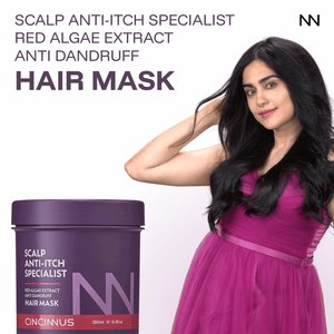 Anti-Itch Anti-Dandruff Hair Mask | Red Algae Extract | Soothes Itchy Scalp & Controls Dandruff | Intensive Scalp Care Treatment - CINCINNUS