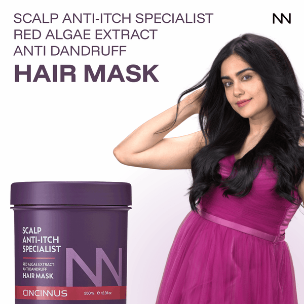 Anti-Itch Anti-Dandruff Hair Mask | Red Algae Extract | Soothes Itchy Scalp & Controls Dandruff | Intensive Scalp Care Treatment - CINCINNUS