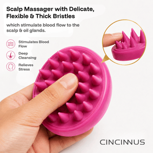 *For Her* Scalp Massager for Hair Growth and Relaxation, Handheld Head Massager (PINK, Scalp Massager) - CINCINNUS
