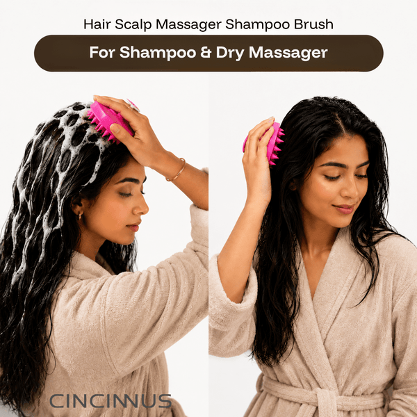 *For Her* Scalp Massager for Hair Growth and Relaxation, Handheld Head Massager (PINK, Scalp Massager) - CINCINNUS