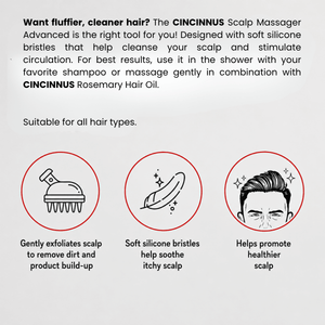 *For Him* Scalp Massager for Hair Growth and Relaxation, Handheld Head Massager (WHITE, Scalp Massager) (WHITE) - CINCINNUS