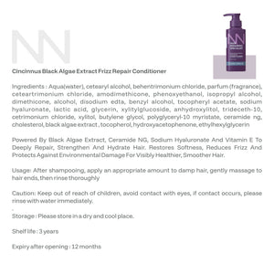Frizz Repair Conditioner | Black Algae Extract | Smoothens & Controls Frizz | Nourishing Conditioner for Dry & Frizzy Hair - CINCINNUS