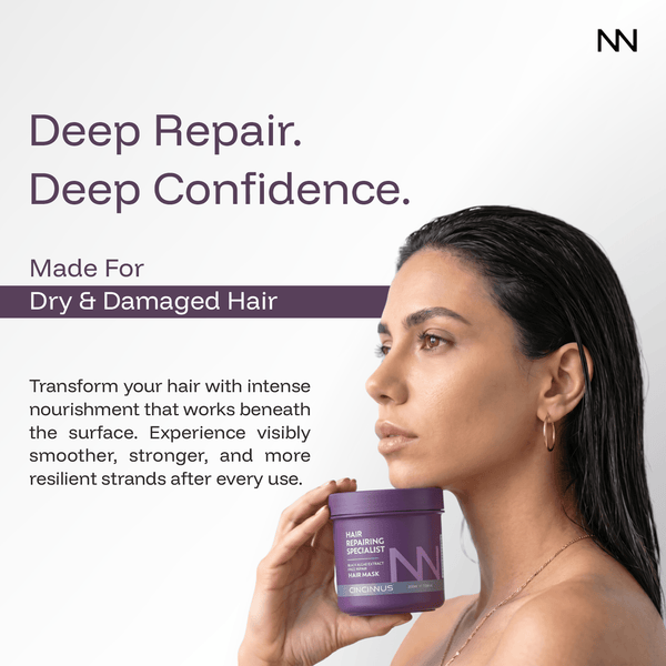 Frizz Repair Hair Mask | Black Algae Extract | Deep Conditioning & Anti-Frizz Hair Treatment | For Dry & Damaged Hair - CINCINNUS