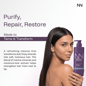 Frizz Repair Shampoo | Black Algae Extract | Smooth & Anti-Frizz Hair Care | Nourishing Shampoo for Dry & Frizzy Hair - CINCINNUS