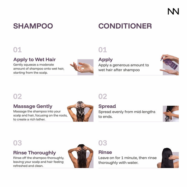 Frizz Repair Shampoo & Conditioner Combo | Black Algae Extract | Anti-Frizz, Smooth & Deep Nourishing Hair Care for Dry & Damaged Hair - CINCINNUS
