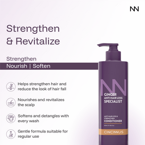 Ginger Anti Hair Loss & Strengthen Conditioner | Camellia Extract | Strengthening Conditioner for Weak, Thinning Hair - CINCINNUS