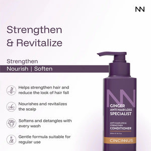 Ginger Anti Hair Loss & Strengthen Conditioner | Camellia Extract | Strengthening Conditioner for Weak, Thinning Hair - CINCINNUS