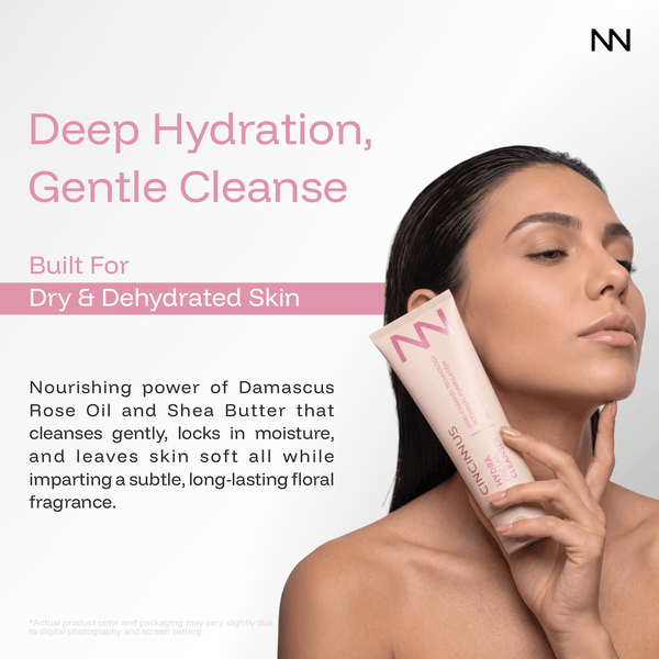 Hydra Facial Cleanser | Damascus Rose Oil & Shea Butter | Hydrating Face Wash for Soft, Refreshed Skin - CINCINNUS