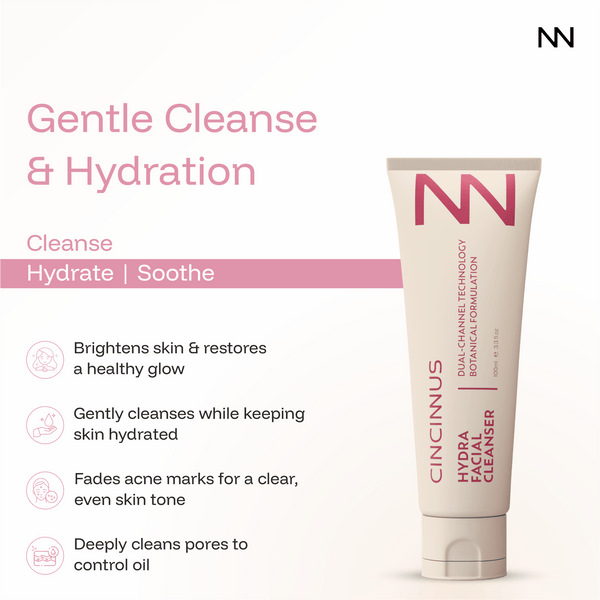 Hydra Facial Cleanser | Damascus Rose Oil & Shea Butter | Hydrating Face Wash for Soft, Refreshed Skin - CINCINNUS