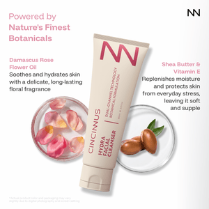 Hydra Facial Cleanser | Damascus Rose Oil & Shea Butter | Hydrating Face Wash for Soft, Refreshed Skin - CINCINNUS