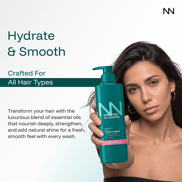 Nourish & Repair Conditioner | Strengthens & Softens Hair | Gentle Daily Conditioner for All Hair Types - CINCINNUS