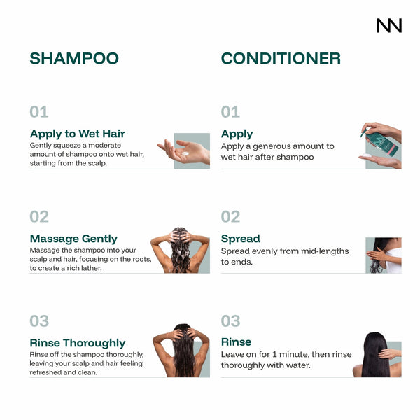 Nourish & Repair Shampoo + Conditioner Combo | Strengthens & Repairs Hair | Daily Use Gentle Shampoo for All Hair Types - CINCINNUS