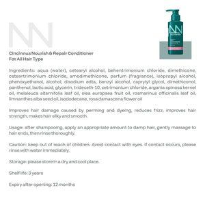 Nourish & Repair Shampoo + Conditioner Combo | Strengthens & Repairs Hair | Daily Use Gentle Shampoo for All Hair Types - CINCINNUS