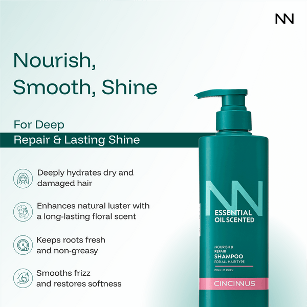 Nourish & Repair Shampoo | Strengthens & Repairs Hair | Daily Use Gentle Shampoo for All Hair Types. - CINCINNUS