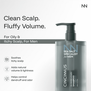 Oil Control Fluffy Shampoo | Controls Excess Oil & Adds Volume | Refreshing Shampoo for Oily Scalp & Greasy Hair, For Men - CINCINNUS