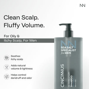 Oil Control Fluffy Shampoo | Controls Excess Oil & Adds Volume | Refreshing Shampoo for Oily Scalp & Greasy Hair, For Men - CINCINNUS