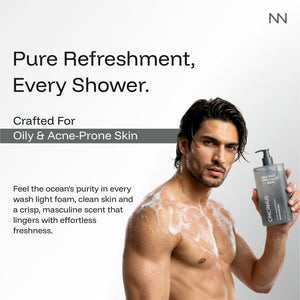 Oil Control Refreshing Shower Gel | Deep Cleansing Body Wash | Controls Excess Oil & Refreshes Skin | Ideal for Oily Skin, For Men - CINCINNUS