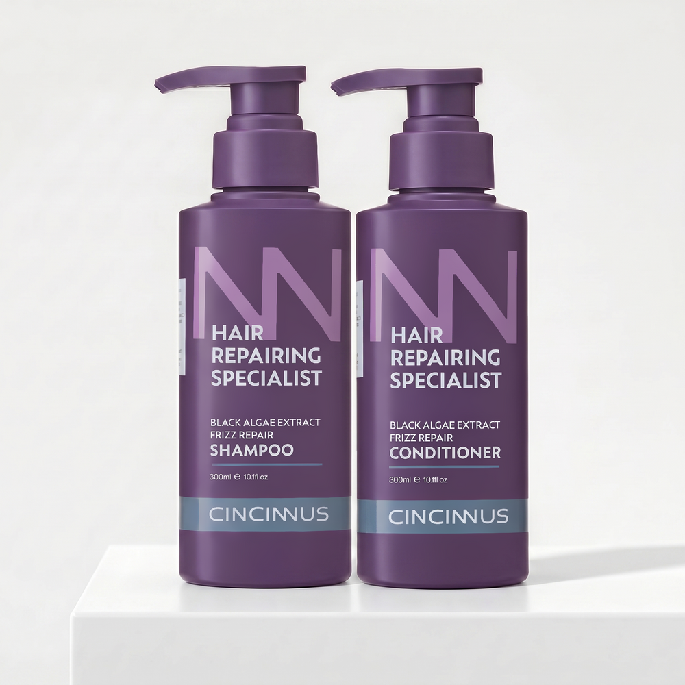Frizz Repair Shampoo & Conditioner Combo | Black Algae Extract | Anti-Frizz, Smooth & Deep Nourishing Hair Care for Dry & Damaged Hair