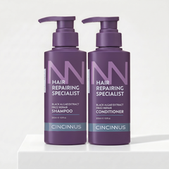 Frizz Repair Shampoo & Conditioner Combo | Black Algae Extract | Anti-Frizz, Smooth & Deep Nourishing Hair Care for Dry & Damaged Hair