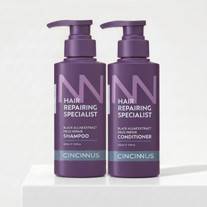 Frizz Repair Shampoo & Conditioner Combo | Black Algae Extract | Anti-Frizz, Smooth & Deep Nourishing Hair Care for Dry & Damaged Hair