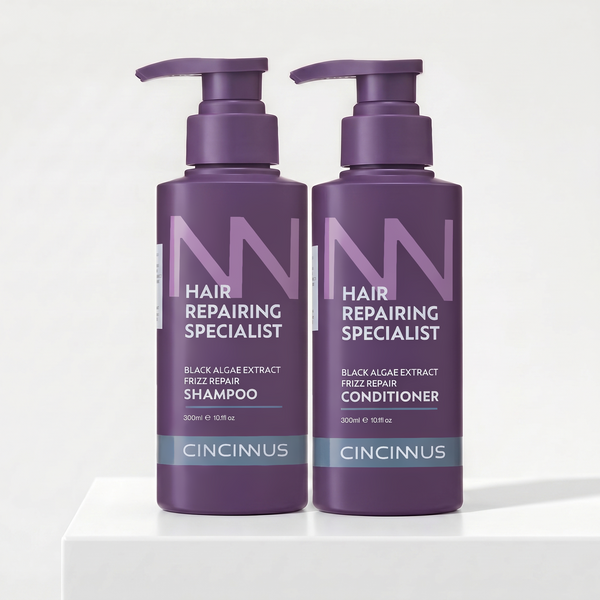 Frizz Repair Shampoo & Conditioner Combo | Black Algae Extract | Anti-Frizz, Smooth & Deep Nourishing Hair Care for Dry & Damaged Hair