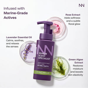 Scent Fresh Bubble Bath | Green Algae Extract | Refreshing & Moisturizing Bath Gel | Gentle Cleanse for All Skin Types - CINCINNUS