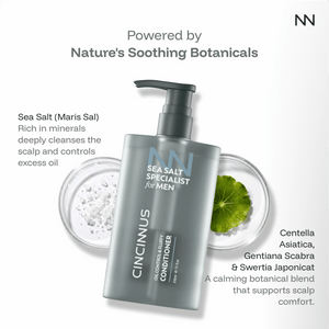 Sea Salt Oil Control & Fluffy Conditioner | For Men | Lightweight Conditioner for Oily Scalp & Flat Hair - CINCINNUS
