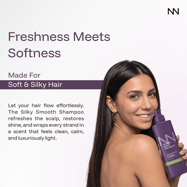 Silky Smooth Shampoo | Green Algae Extract | Soft, Shiny & Smooth Hair | Nourishing Shampoo for Dull & Rough Hair - CINCINNUS